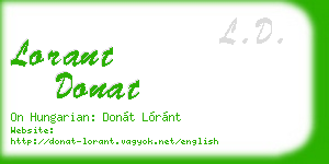 lorant donat business card